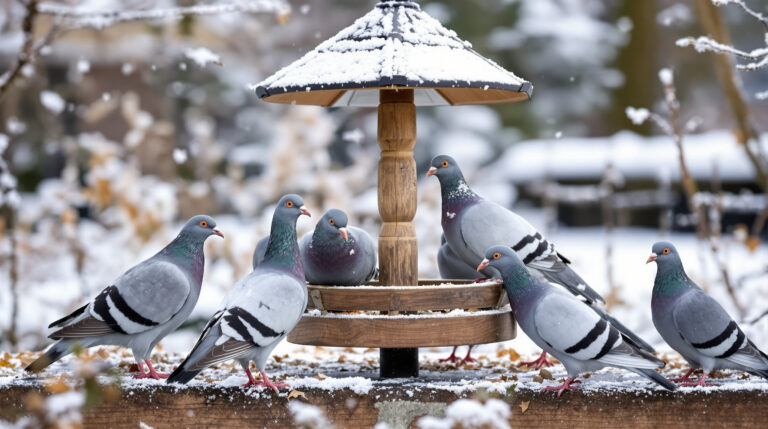 Houtduiven in december: mogen ze wel of niet bij de voerbak komen?