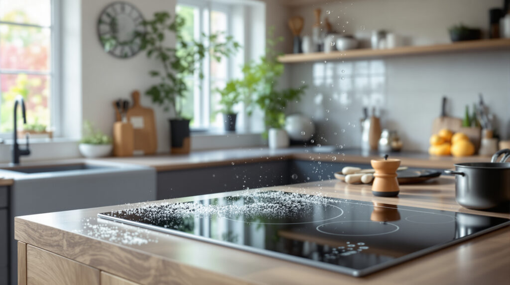 controleer de vochtigheid rond je inductiekookplaat thuis om schimmelvorming te voorkomen voordat het vannacht toeslaat.