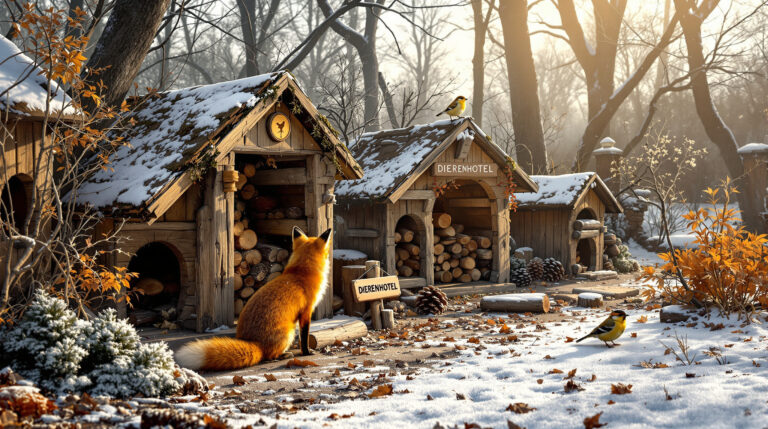 ontdek waarom een rommelige hoek in je tuin essentieel is als dierenhotel en hoe het wilde dieren helpt te overleven tijdens de koude wintermaanden.