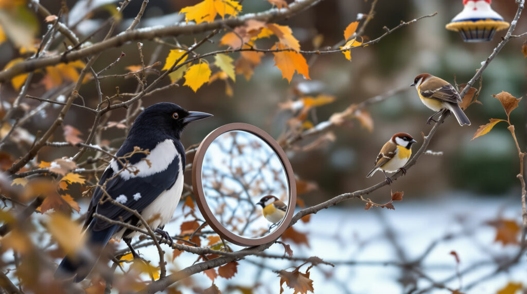 leer hoe je eksters effectief kunt verjagen zonder andere vogels te verstoren met een slimme spiegeltruc. milieuvriendelijk en diervriendelijk!