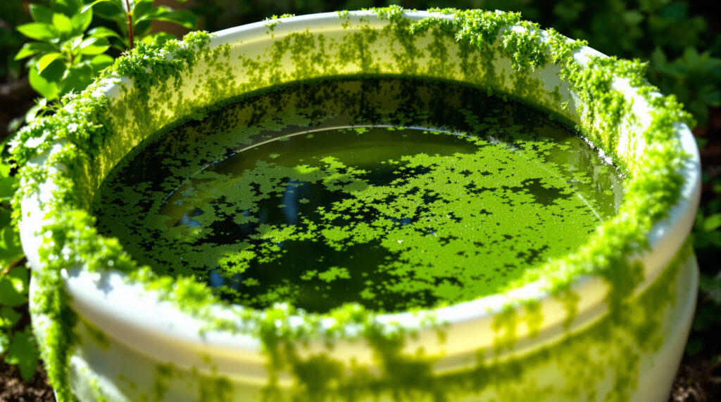 verwijder groene aanslag uit je regenton eenvoudig en zonder chloor met dit eenvoudige huismiddel. lees hoe je je regenton weer fris en schoon maakt!