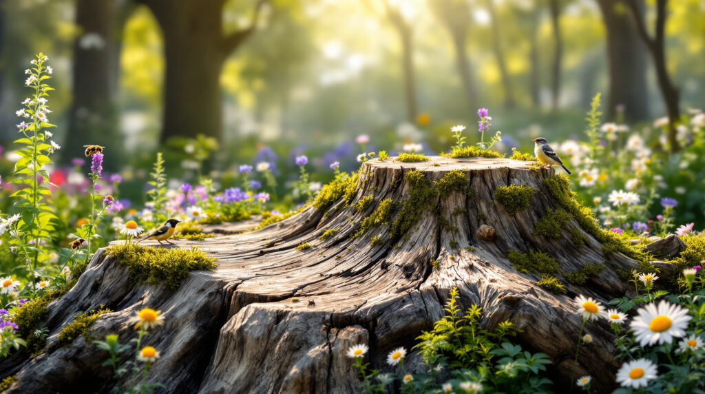 ontdek waarom die oude boomstronk in je tuin waardevol is en hoe hij kan bijdragen aan een gezondere en levendigere tuinomgeving.