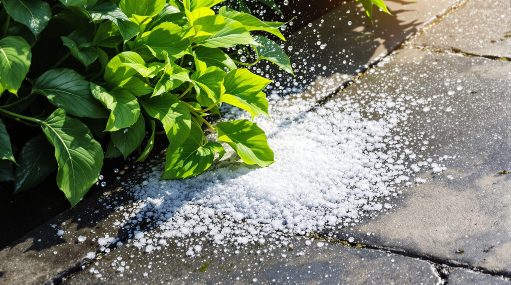 heb je zout op de stoep gestrooid? spoel je planten direct af om ze te beschermen tegen zoutschade en laat ze gezond blijven.