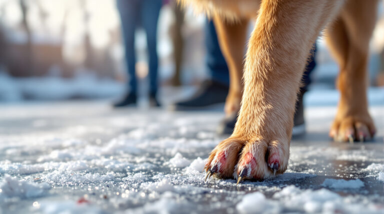 Hond uitlaten in de vrieskou? Check zijn poten direct op dit pijnlijke detail