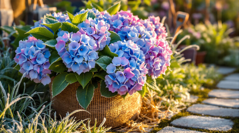 Hortensia’s beschermen tegen vorst: gebruik nooit noppenfolie, maar dit natuurlijke materiaal