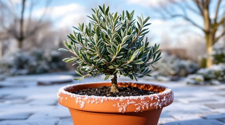 Olijfboom in pot bij vrieskou: het juiste moment om hem naar binnen te halen