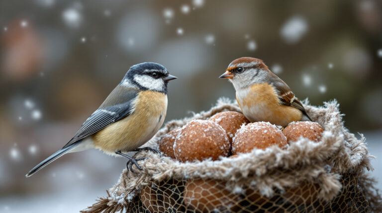 Vogels voeren in de winter: waarom vetbollen in een netje eigenlijk verboden zouden moeten zijn