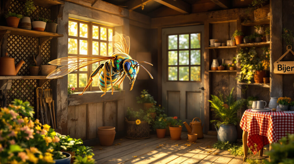 heb je een wespenkoningin in je schuur? laat haar met rust, want ze is je beste bondgenoot voor een succesvolle lente.